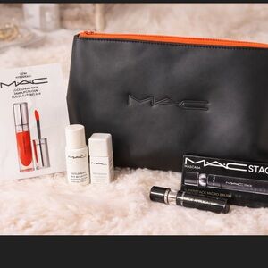 NEW MAC Cosmetic Bag + Makeup Minis Bundle | Lip, Mascara, Skincare